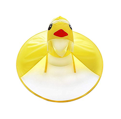 Hurinan Kinder Ente Regenmantel UFO Regenmantel Kinder Regenschirm Cartoon Umhang für Kinder (Ente Regenmantel, L) von Hurinan