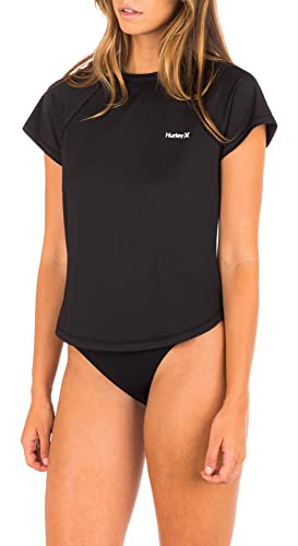 Hurley Damen OAO Surf Rash-Guard-Shirt, Schwarz, XL von Hurley