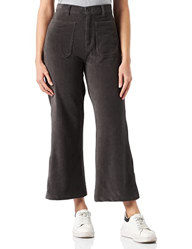 Hurley Damen W Wide Leg Corduroy Midi Pant Lässige Hose, Vintage schwarz, S von Hurley