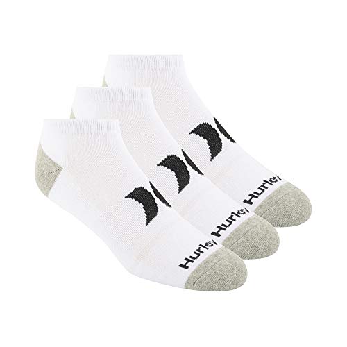 Hurley Herren 1 2 Terry Low Cut Socks 3Er Pack Weiß Schwarz Us 9 11, White/Black, 44 von Hurley