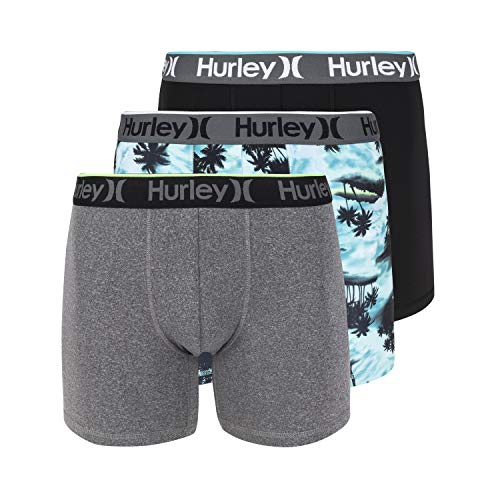 Hurley Herren 3 Pack Regrind Boxer Briefs Retroshorts, Waikiki, Medium von Hurley