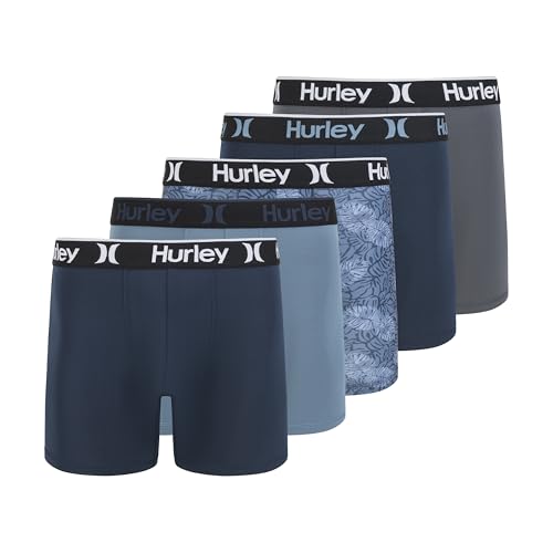 Hurley Herren 5 Pack Stretch Boxer Briefs Retroshorts, Dypsis Leaves Combo, Small von Hurley