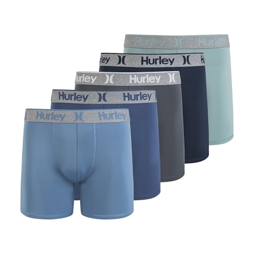 Hurley Herren 5 Pack Stretch Boxer Briefs Retroshorts, U-Boot-Kombi, Medium von Hurley