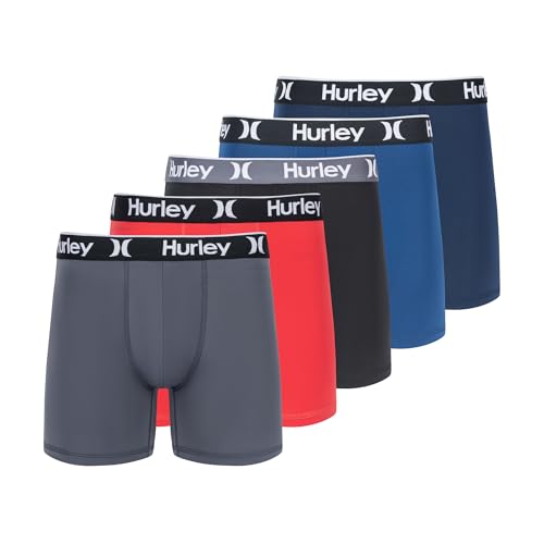 Hurley Herren 5er-Pack Stretch-Boxershorts Slip, Wildfire Combo, Medium von Hurley