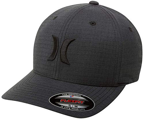 Hurley Herren Black Textures Baseball Cap Baseballkappe, Schwarz/Schwarz (Ripstop), S/M von Hurley