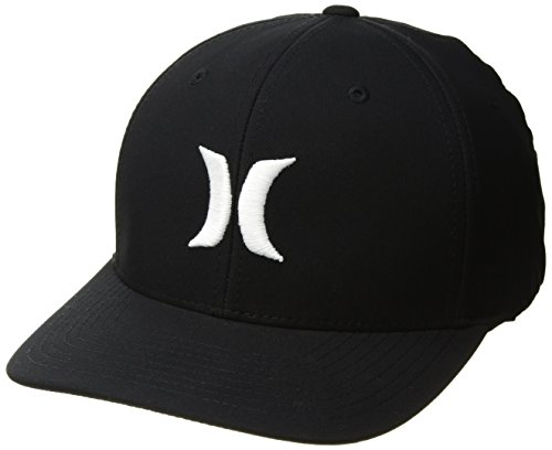 Hurley Herren Dri-fit One & Only Flexfit Baseball Cap Baseballkappe, Schwarz/Weiß/Weiß, S/M von Hurley