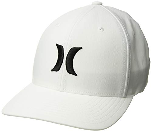 Hurley Herren Dri-fit One & Only Flexfit Baseball Cap Baseballkappe, weiß/schwarz, S/M von Hurley