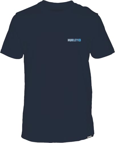 Hurley Herren Evd Circle Gradient Ss Unterhemd, Blau (Midnight Aqua), M von Hurley