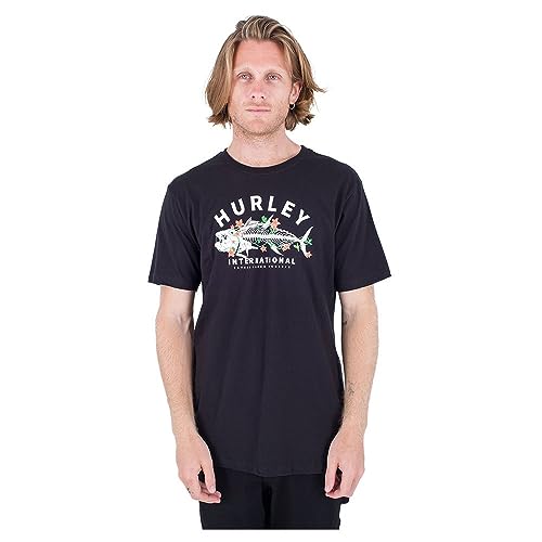 Hurley Herren Evd Fish Food Ss T-Shirt, Schwarz, M von Hurley