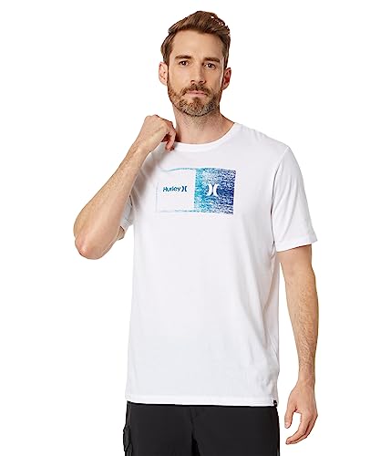 Hurley Herren Evd Halfer Gradient Ss T-Shirt, Weiß, M von Hurley