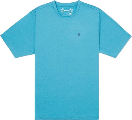 Hurley Herren Evd Hybrid UPF Ss Rash-Guard-Shirt, Tahiti-Blaugrün, Verschiedene Größen von Hurley