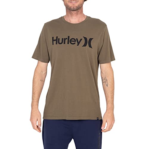 Hurley Mens Evd OAO Solid SS T-Shirt, Olive, S von Hurley