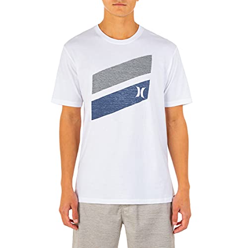 Hurley Herren Icon Slash Gradient T-Shirt, Weiß, Groß von Hurley