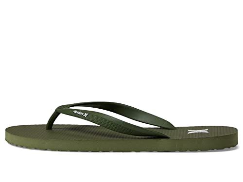 Hurley Herren Icon Solid Sandalen Flipflop, Olive, 44 EU von Hurley