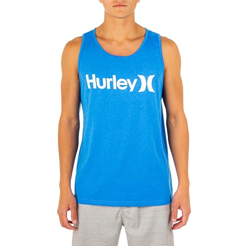 Hurley Herren One and Only Graphic Tank Top T-Shirt, Lt Photoblu Htr/(weiß), Groß von Hurley