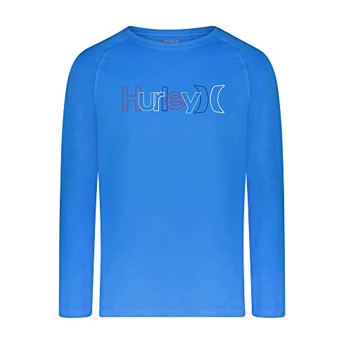 Hurley Herren One and Only Hybrid Langarm-T Rash-Guard-Shirt, Blue Heroic, Mittel von Hurley