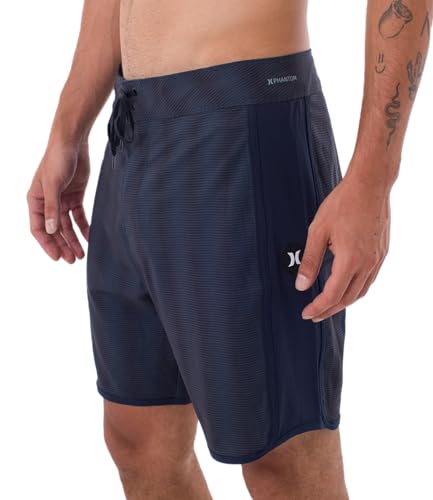 Hurley Herren Phantom Sweep Pressliner, 45,7 cm Boardshorts, Total Eclipse, 30 von Hurley