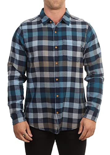 Hurley Herren Portland Flannel Long Sleeve T-Shirt, Light Army, S von Hurley