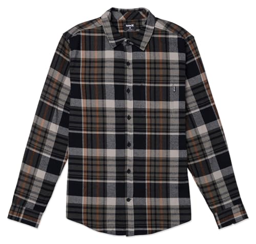 Hurley Herren Portland Organic Flannel Ls Hemd, Fracht, M Hurley Herren Portland Organic Flannel Ls Hemd, Fracht, M von Hurley