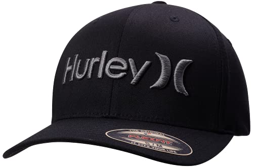 Hurley Men's Baseball Cap - Corp Stretch Fitted Hat, Size Small-Medium, Black von Hurley