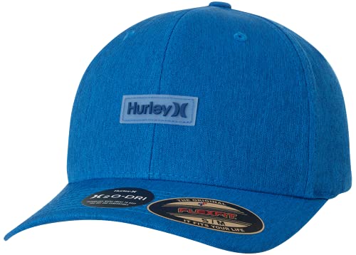 Hurley Men's Baseball Cap - H2O-DRI Redondo Flat Brim Sweat Resistant Fitted Hat, Size S/M, Coastal Blue von Hurley