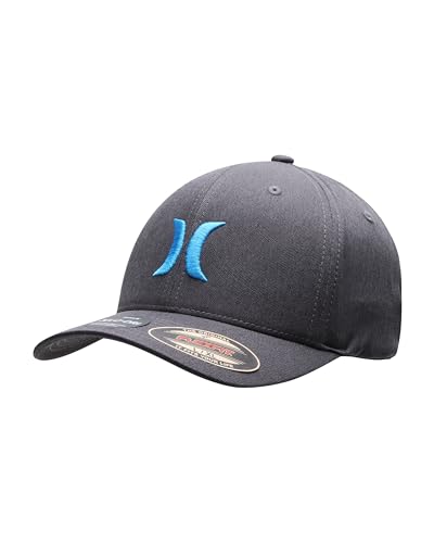 Hurley Men's Caps - One & Only Cap H2O Dri Flexfit Baseball Hats for Men (S-XL), Size Large-X-Large, Black Heather von Hurley