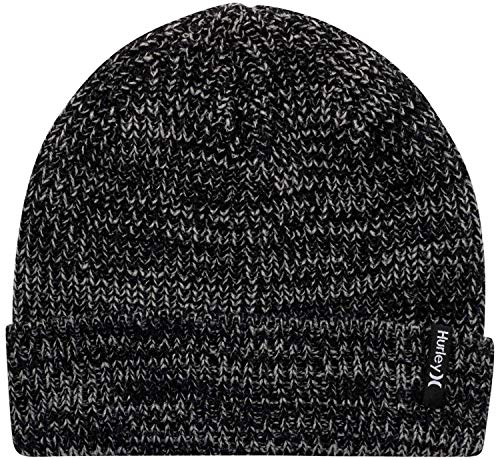 Hurley Herren M Max Cuff 2.0 Beanie Baseballkappe, schwarz/grau, Einheitsgröße von Hurley