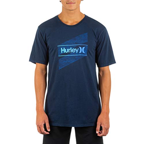 Hurley Men's Everyday Washed One and Only Slashed Short Sleeve T-Shirt, Obsidian, Medium von Hurley