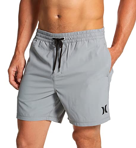 Hurley Mens OAO Solid Volley 17' Boardshorts, Particle Grey, S von Hurley