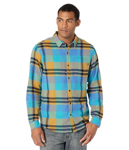 Hurley Portland Organic Long Sleeve Flannel Deep Aqua XL von Hurley