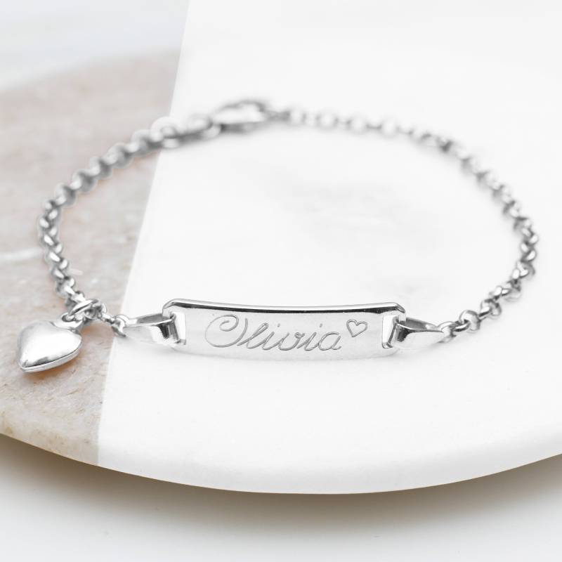 Kinder Silber Id Armband Zur Taufe von Hurleyburleygifts