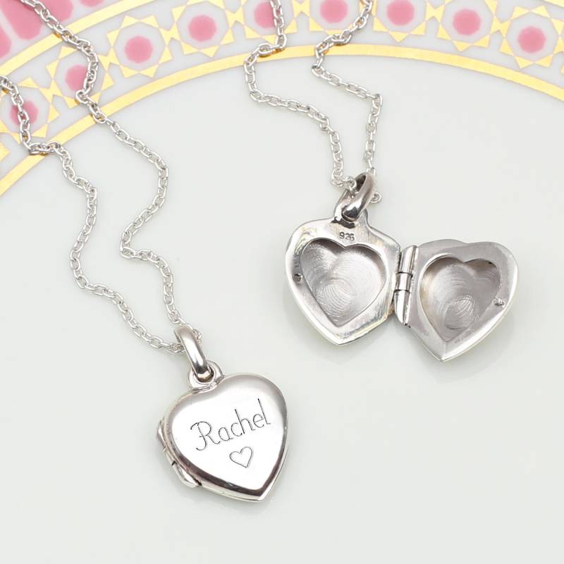 Petite Personalisierte Silber Mädchen Medaillon Konfirmation Schmuck Taufe von Hurleyburleygifts