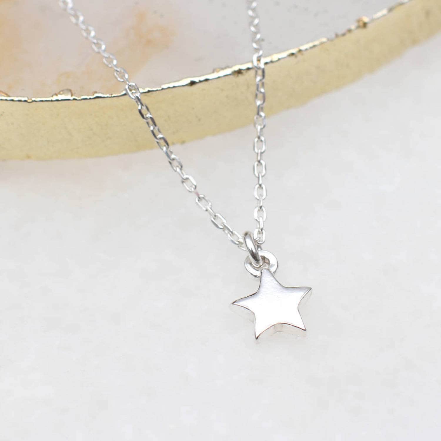 Sterling Silber Kleine Stern Halskette von Hurleyburleygifts