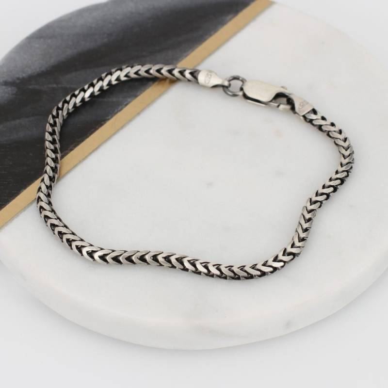 sterling Silber Herren Schlangenkette Armband von Hurleyburleygifts