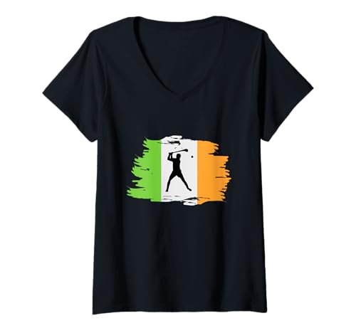 Damen Irisches Dublin Hurling T-Shirt mit V-Ausschnitt Damen Irisches Dublin Hurling T-Shirt mit V-Ausschnitt von Hurling Stick And Ball Apparel