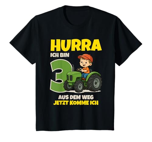 Kinder Hurra ich bin 3 Traktor Geburtstag T-Shirt Kinder Hurra ich bin 3 Traktor Geburtstag T-Shirt von Hurra ich bin 3 Traktor Geburtstag