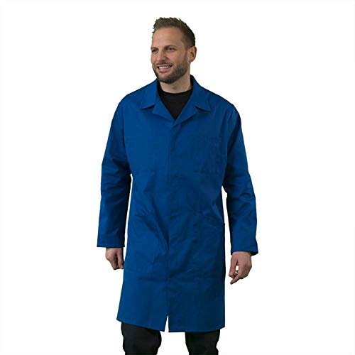 Hurry Jump - Arztkittel Herren Malerkittel Arbeitskittel Berufsbekleidung Praktisch 3 Taschen Strapazierfähig Lange Ärmel, S, Blau Hurry Jump - Arztkittel Herren Malerkittel Arbeitskittel Berufsbekleidung Praktisch 3 Taschen Strapazierfähig Lange Ärmel, S, Blau von Hurry Jump