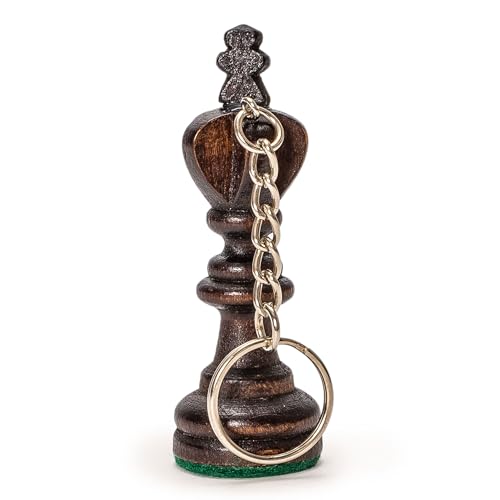 Husaria Schlüsselanhänger Schachfigur König – Hainbuchenholz mit schwarzer Lackierung und Metallring Husaria Schlüsselanhänger Schachfigur König – Hainbuchenholz mit schwarzer Lackierung und Metallring von Husaria