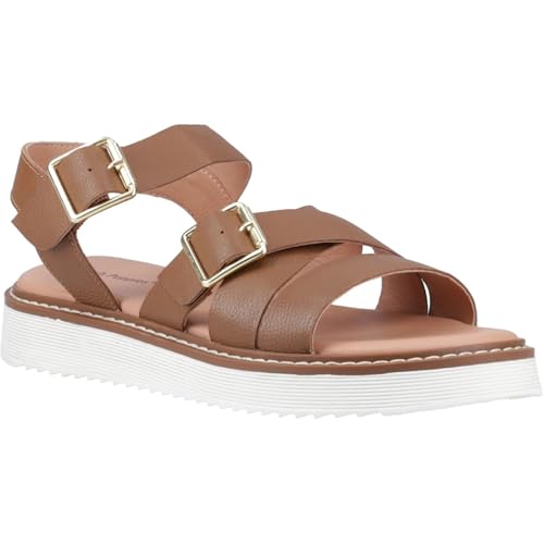 Hush Puppies Cady Leather Damen Tan Sandalen, hautfarben, 36 EU von Hush Puppies