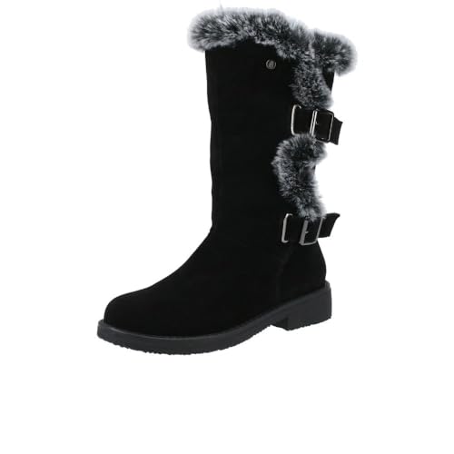 Hush Puppies Damen Megan Wide Halblange Stiefel, Schwarz, 40 EU Weit von Hush Puppies
