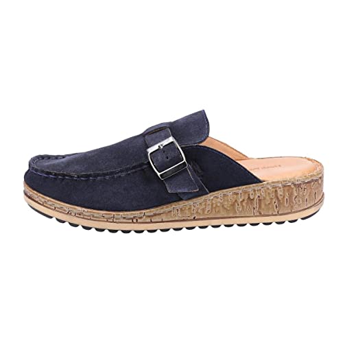 Hush Puppies Damen Sorcha Mule Schiebe-Sandalen, Marineblau (Veloursleder), 38 EU von Hush Puppies