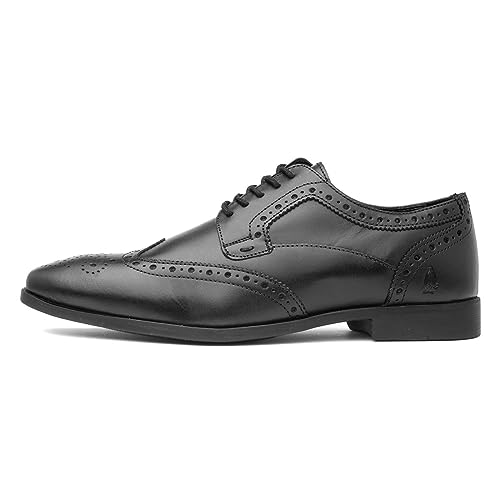 Hush Puppies Herren Elliot Brogue Schuluniform-Schuh, Schwarz, 44.5 EU von Hush Puppies