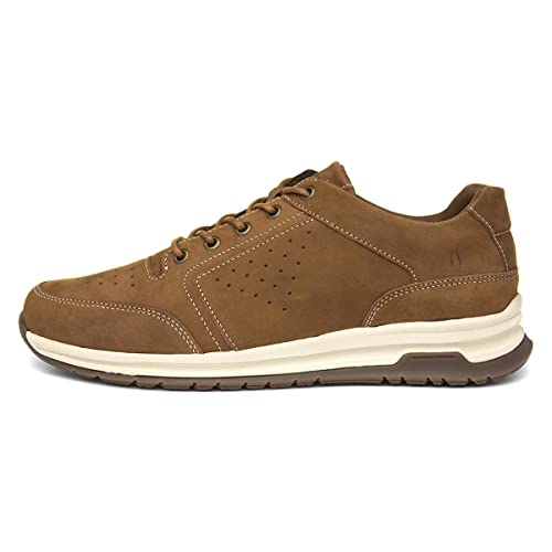 Hush Puppies Herren Joseph Lace Up Sneaker, Hellbraunes Nubuk, 44 EU von Hush Puppies