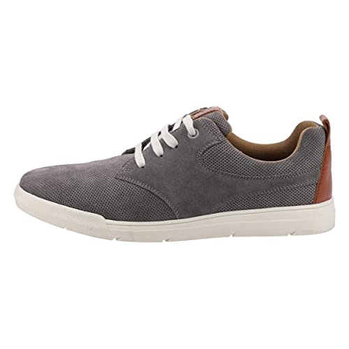 Hush Puppies Herren Michael Lace Up Sneaker, Grey Suede, 43 EU von Hush Puppies