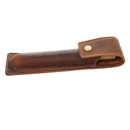 Leder-Stifthalter, einzelnes Federmäppchen, Leder-Federmäppchen, einzelne Stifttasche, Füllfederhalter-Etui, einzelnes Stiftetui, einzelnes Stiftetui, wie abgebildet, 15,50 x 4,00 x 2,50 cm, Reiseadap von Hushuwan