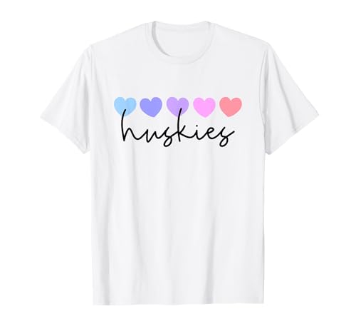 Husky oder Huskies Lover Herz Frauen Mädchen oder Mama T-Shirt von Huskies Heart Lover Apparel Co