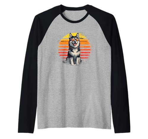 Husky Dad Hundeliebhaber Männer Frauen Vintage Vatertag Raglan Husky Dad Hundeliebhaber Männer Frauen Vintage Vatertag Raglan von Husky Dad Dog Vintage Sunset Husky Dad