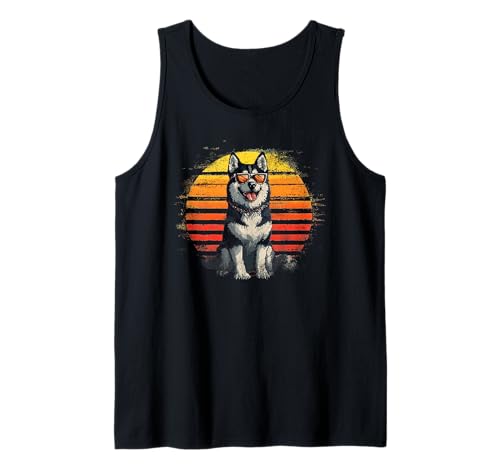 Husky Dad Hundeliebhaber Männer Frauen Vintage Vatertag Tank Top Husky Dad Hundeliebhaber Männer Frauen Vintage Vatertag Tank Top von Husky Dad Dog Vintage Sunset Husky Dad