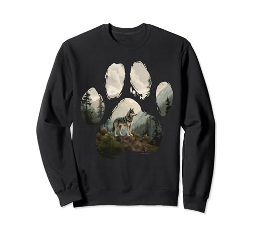 Husky Mountain Paw Design Hund Mama Papa Sweatshirt Husky Mountain Paw Design Hund Mama Papa Sweatshirt von Husky Dog Love