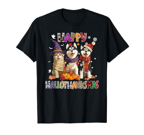 Husky Dogs Weihnachten Happy Hallothankmas Xmas Herren Damen Kinder T-Shirt Husky Dogs Weihnachten Happy Hallothankmas Xmas Herren Damen Kinder T-Shirt von Husky Happy Hallothankmas Christmas Dog